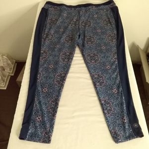 Fullbeauty Sport Women's Blue Multi-Color Activewear Pant Leggings 26/28 Stretch